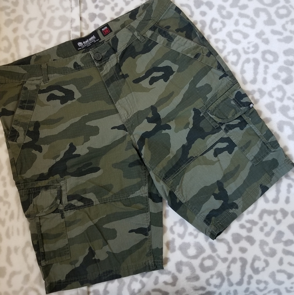 Ecko Army Print Cargo Shorts